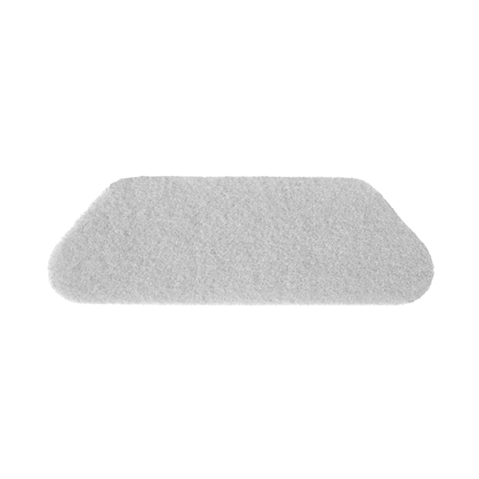 The TASKI Americo S-Pad, 45 x 15 cm, white and extra fine from Diversey Deutschland GmbH & Co. OHG is ideal for polishing clean, dry floors; the pad with rounded corners is delivered individually.