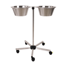 Washbasin stand with 2 basins