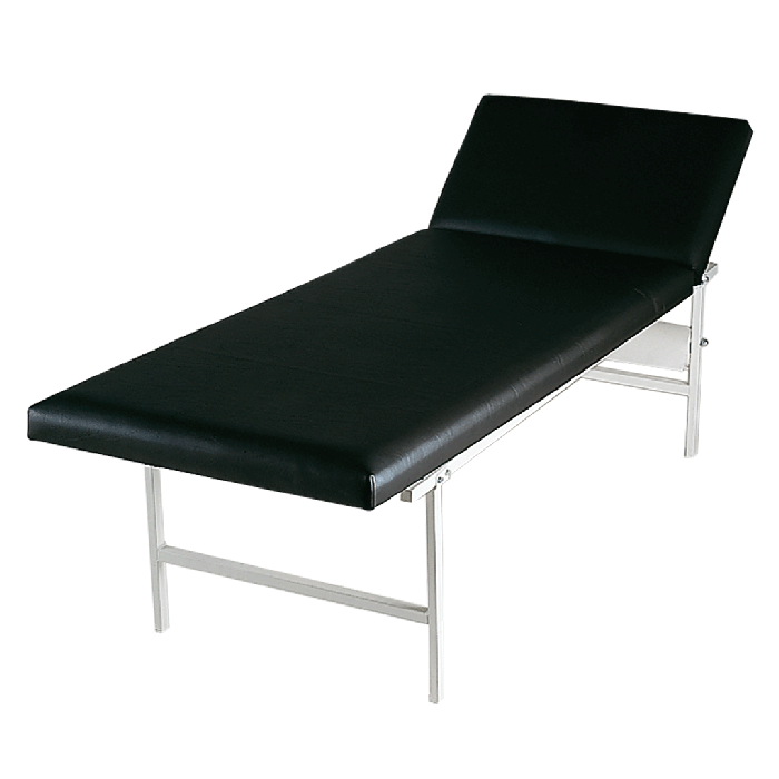 Relaxation Room Lounger, Tubular Steel, Adjustable Headrest, Black