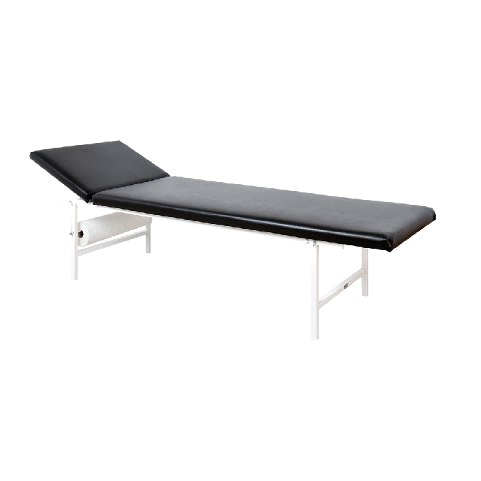 Relaxation Room Lounger, Tubular Steel, Adjustable Headrest, Black