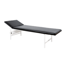 Relaxation Room Lounger, Tubular Steel, Adjustable Headrest, Black