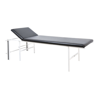 Folding Wall-Mounted Examination Table with Adjustable Headrest, Vertical, Black