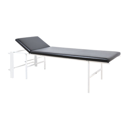 Folding Wall-Mounted Examination Table with Adjustable Headrest, Vertical, Black