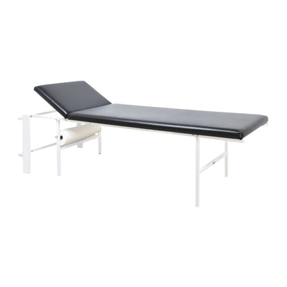 Folding Wall-Mounted Examination Table with Adjustable Headrest, Vertical, Black