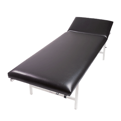 Folding Wall-Mounted Relaxation Room Lounger, Steel, Adjustable Horizontal Headrest, Black