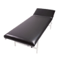 Folding Wall-Mounted Relaxation Room Lounger, Steel, Adjustable Horizontal Headrest, Black