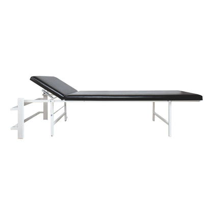 Folding Wall-Mounted Relaxation Room Lounger, Steel, Adjustable Headrest (Vertical), Black