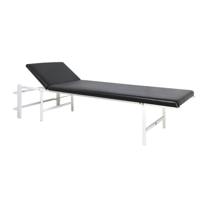 Folding Wall-Mounted Relaxation Room Lounger, Steel, Adjustable Headrest (Vertical), Black