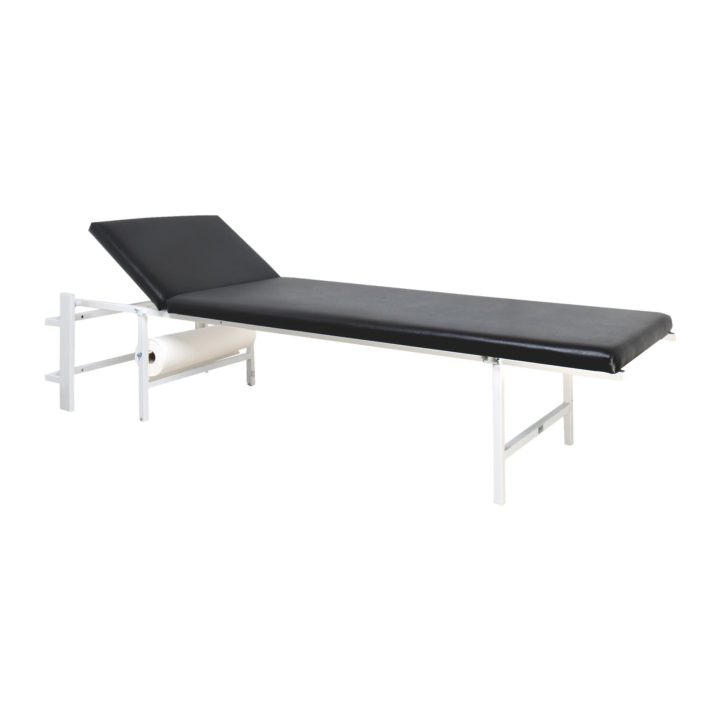 Folding Wall-Mounted Relaxation Room Lounger, Steel, Adjustable Headrest (Vertical), Black