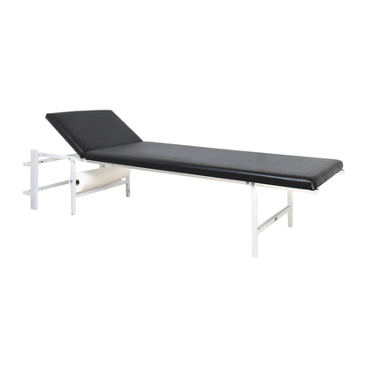 Folding Wall-Mounted Relaxation Room Lounger, Steel, Adjustable Headrest (Vertical), Black