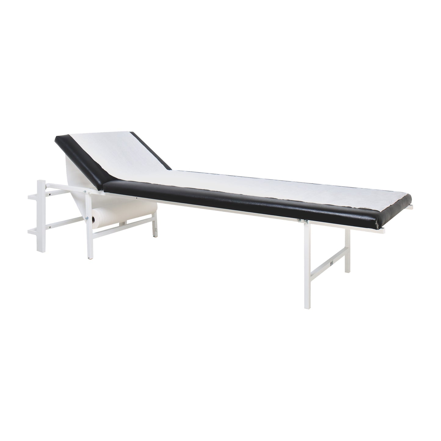 Folding Wall-Mounted Relaxation Room Lounger, Steel, Adjustable Headrest (Vertical), Black