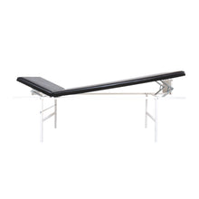 Wall-Mounted Folding Examination Table, Head-to-Foot Adjustable, Horizontal, Black