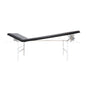 Wall-Mounted Folding Examination Table, Head-to-Foot Adjustable, Horizontal, Black