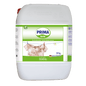 A white 20-kg container of Dr. Schnell PRIMA FORTE from DR.SCHNELL GmbH & Co. KGaA, with a green-white label depicting a dirty shirt on a clothesline. Ideal for professional cleaning; removes stubborn stains. The label says "Made in Germany".