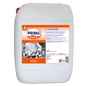 A large white plastic canister of 20 kg labeled "Dr. Schnell PRIMA DEGREASE Liquid Degreaser for Laundry Hygiene, DRS Dosage" by DR.SCHNELL GmbH & Co. KGaA, with product information, instructions, and safety symbols.