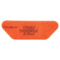 A bright orange, rectangular TASKI Intellipad S-Pad cleaning and polishing pad from Diversey Deutschland GmbH & Co. OHG with beveled edges and the text "This side up TASKI IntelliPad S-Pad", photographed unused on a white background. Package (1 piece).