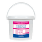 A 3.6 kg white plastic bucket from Dr. Schnell SENSOX laundry hygiene, phosphate-free disinfectant powder, VAH-listed, by DR.SCHNELL GmbH & Co. KGaA. The German label shows pink washing machines and a handle for easy carrying.