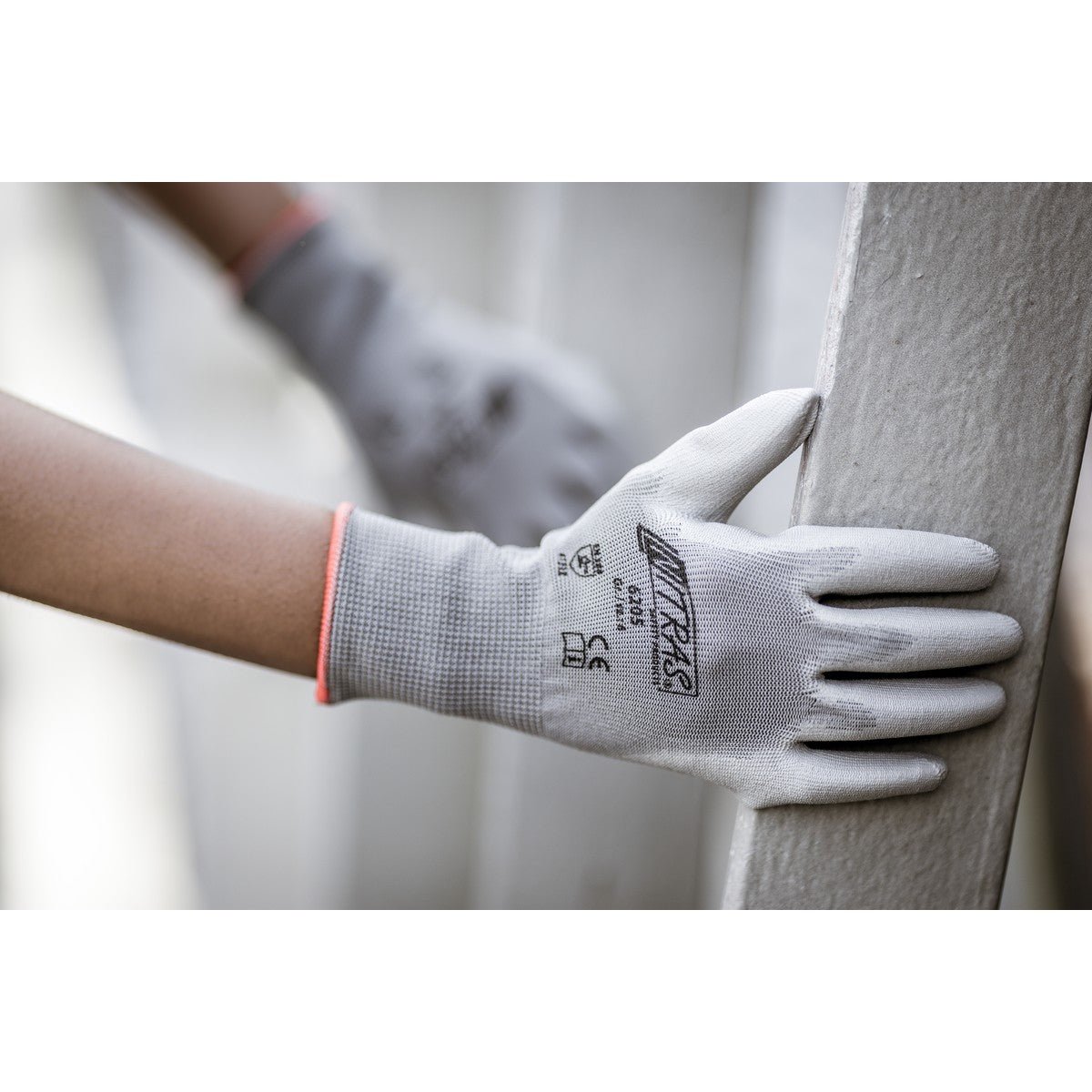 NITRAS nylon gloves, gray