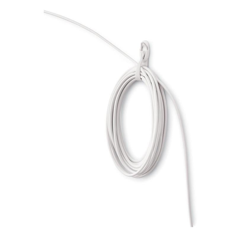 The 3M Deutschland GmbH Command™ Cable Holder, 17304-FR, is ideal for cable organization and helps prevent cable clutter - perfect with a white design against a simple background.