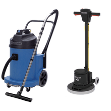 Numatic single disc machine HFM1515R / ESM set 2B with water vacuum cleaner WV900-2 and PadLoc Trei | Pack (1 piece)