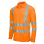 NITRAS MOTION TEX VIZ, high visibility long sleeve polo shirt