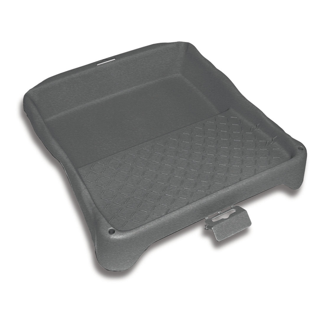 The Nölle Profi Brush paint tray (34 x 38 cm) from Nölle Profi Brush Bürsten- & Pinseltechnik e.K. is a gray, rectangular paint tray made of regranulate, intended for painting work.