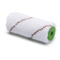 A Nölle Profi Brush combination roller microfiber (10 cm, 9 mm pile height) from Nölle Profi Brush brush & paintbrush technology e.K. with a white microfiber roller and green core rests on a white surface.