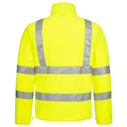 NITRAS MOTION TEX VIZ, high-visibility fleece jacket