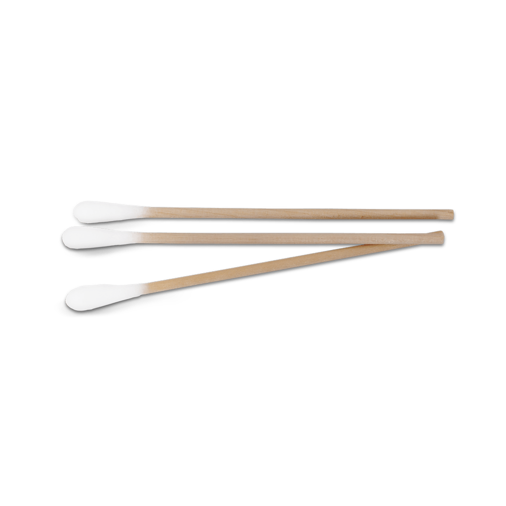 MaiMed - Tip non-sterile cotton swab, 15 cm long, wooden stick | Pack (100 pieces)