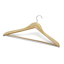 The Nölle Profi Brush garment hanger 45 cm made of wood with a non-slip bar and metal hook, ideal for hanging pants or clothes, is shown as 1 piece against a white background.