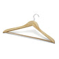 The Nölle Profi Brush garment hanger 45 cm made of wood with a non-slip bar and metal hook, ideal for hanging pants or clothes, is shown as 1 piece against a white background.
