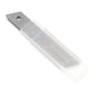 A rectangular transparent case with the inscription "SPARE BLADES" contains Nölle Profi Brush snap-off blades from Nölle Profi Brush Bürsten- & Pinseltechnik e.K., with a high-quality blade partially visible and a hole near the edge.