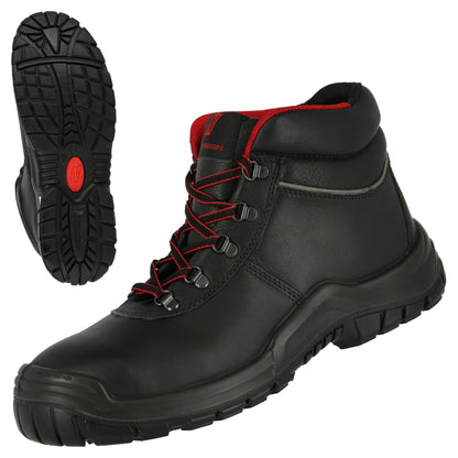 NITRAS POWER STEP MID, S3 HI HRO safety boots, mid-height, black