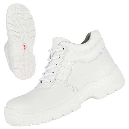 NITRAS CLEAN STEP MID, S2 safety boots, mid-height, white