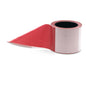 The Nölle Profi Brush barrier tape red/white (500 m x 80 mm) by Nölle Profi Brush Bürsten- & Pinseltechnik e.K. is a red-white barrier tape, ideal for marking hazardous areas. The roll stands upright on a white background.