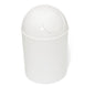 A Nölle Profi Brush swing lid bin white of the brand Nölle Profi Brush Bürsten- & Pinseltechnik e.K. with a round swing lid is depicted for waste disposal against a plain white background.
