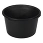 The Nölle Profi Brush mortar box plastic black from Nölle Profi Brush Bürsten- & Pinseltechnik e.K. is a large, round, black plastic container with two side handles - perfect for construction site accessories or for mixing mortar.