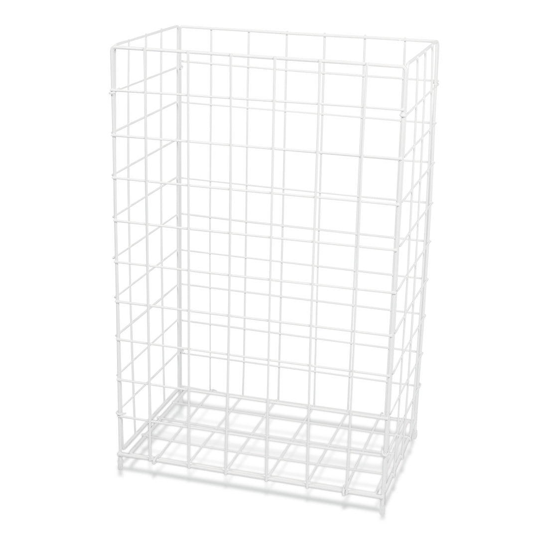 The Nölle Profi Brush large collection basket, white wire for organization (1 piece) from Nölle Profi Brush Brush & Paint Technique e.K. stands with its grid pattern against a plain, white background.