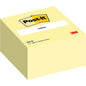 The Post-it® Notes Cube 636-B from 3M Germany is a self-adhesive notepad (Yellow, 76 x 76 mm, 450 sheets) with a clear "notes" print on the cover, PEFC-certified and featuring the Post-it logo.