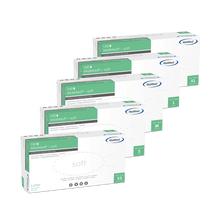 MaiMed-soft latex examination gloves, non-sterile, powdered, 100 pieces/box