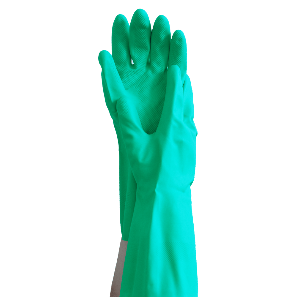 MaiMed-Safety touch chemical protection glove nitrile, green