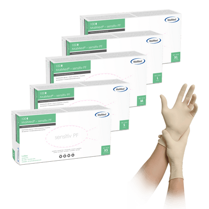 MaiMed-sensitive latex examination gloves, non-sterile, powder-free, 100 pieces/box