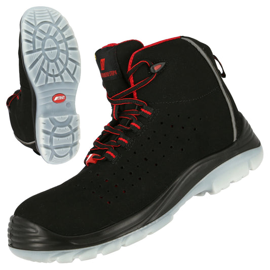NITRAS MICRO STEP MID, S1 P safety boots, mid-height, black
