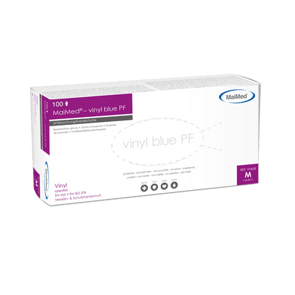 MaiMed-vinyl blue PF, non-sterile, powder-free vinyl examination gloves 100 pieces/box