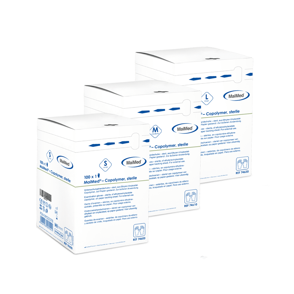 MaiMed copolymer sterile, disposable gloves
