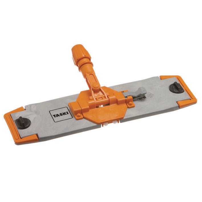 The TASKI Swing Mop 45 folding holder from Diversey Deutschland GmbH & Co. OHG enables hygienic, convenient floor cleaning (working width 45 cm) and allows wringing of the mop without skin contact. Package: 1 piece.