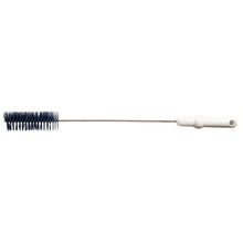 The tube brush Ø 40 mm, 500 mm long, medium-hard from Diversey Deutschland GmbH & Co. OHG features a white plastic handle, a long metal handle, and cylindrical bristles – ideal for cleaning narrow containers or pipes.