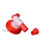 The spout from Diversey Deutschland GmbH & Co. OHG is a red and white hand pourer for 10 l cans, with a removable lid and lever for easy liquid dispensing. Package contains 1 piece.
