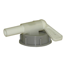 The spout tap from Diversey Deutschland GmbH & Co. OHG is a gray plastic screw cap with a white lever handle, suitable for 5-liter cans for safe pouring of liquids. Package: 1 piece.