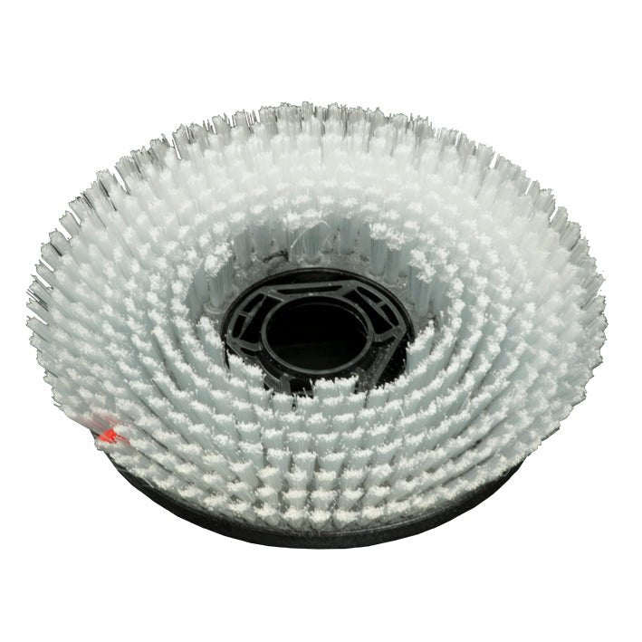 The scrubbing brush exposed aggregate concrete (28 cm) by Diversey Deutschland GmbH & Co. OHG with beveled bristles is suitable for swingo 955, 1255, 2100, and 5000 cleaning machines for cleaning exposed aggregate concrete surfaces. Package: 1 piece.